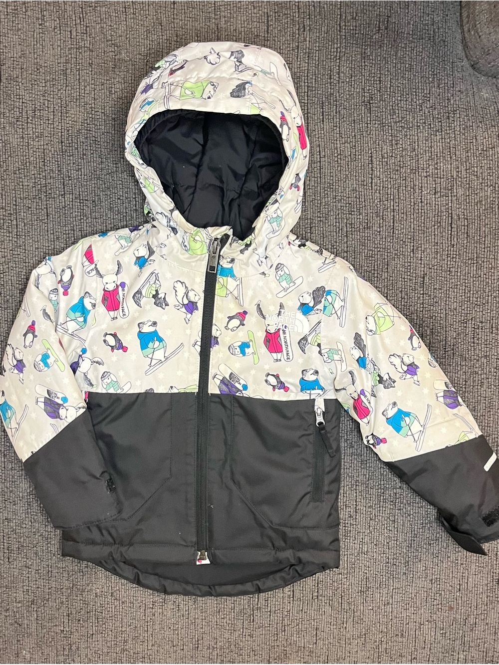 The North Face Kids Freedom Insulated Ski Jacket Winter Critters Print 2T